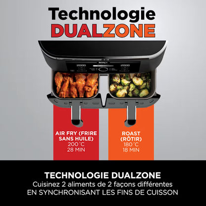 Air Fryer Ninja DualZone, 7.6L, 4-en-1
